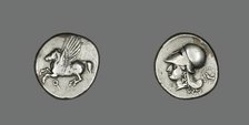 Stater (Coin) Depicting Pegasus, 350-338 BCE. Creator: Unknown.