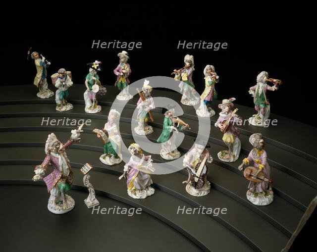 Music Stand for the Monkey Band, Meissen, c. 1765. Creator: Meissen Porcelain.
