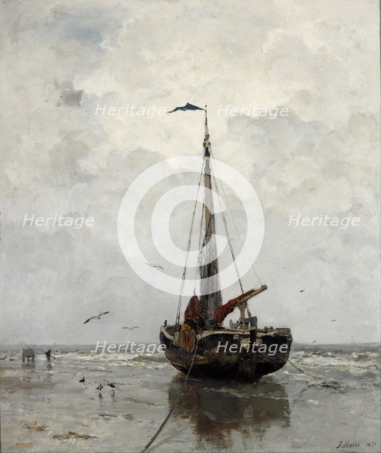 Fishing boat, 1878. Artist: Maris, Jacob (1837-1899)