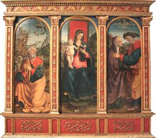 Virgin and Child, The Annunciation to Joachim, and The Meeting at the Golden Gate, c1493-1494. Creator: Macrino d'Alba.