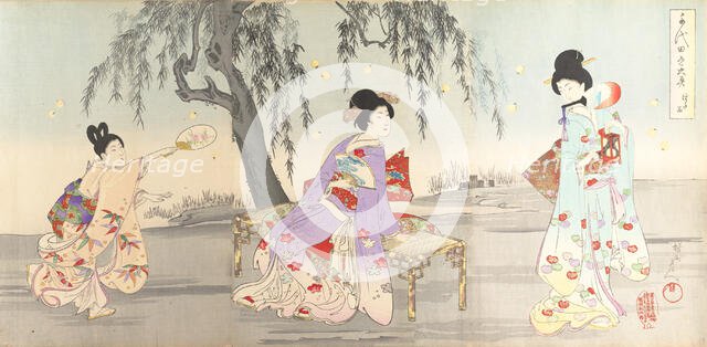 Chiyoda Castle (Album of Women), 1895., 1895. Creator: Chikanobu Yoshu.