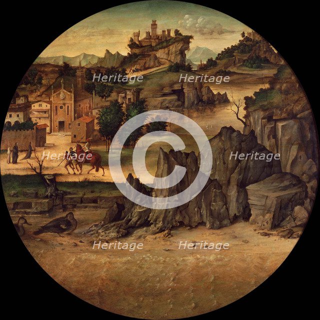 Landscape with Castles, Late 15th cen.. Artist: Montagna, Bartolomeo (1449-1523)