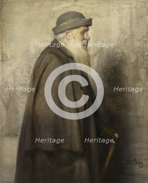 Portrait of the Danish Artist Lorens Frölich, 1890. Creator: Julius Paulsen.