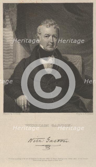 William Gaston, 1834. Creator: Asher Brown Durand.
