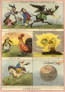 Caricatures of London newspapers, 1833, (1945). Creator: Unknown.