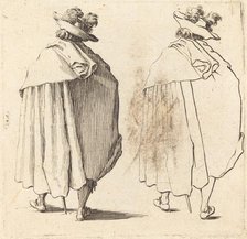 Man in Cloak, Seen from Behind, 1617 and 1621. Creator: Jacques Callot.