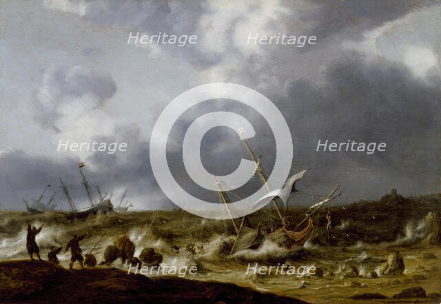 Shipwreck in a Storm, 1629. Creator: Willem Van Diest.