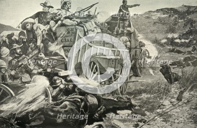 'The Matabele War - Defending a Laager', 1900. Creator: Richard Caton Woodville II.