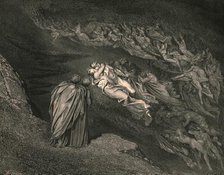 'Love brought us to one death: Caina waits the soul, who split our life', c1890.  Creator: Gustave Doré.