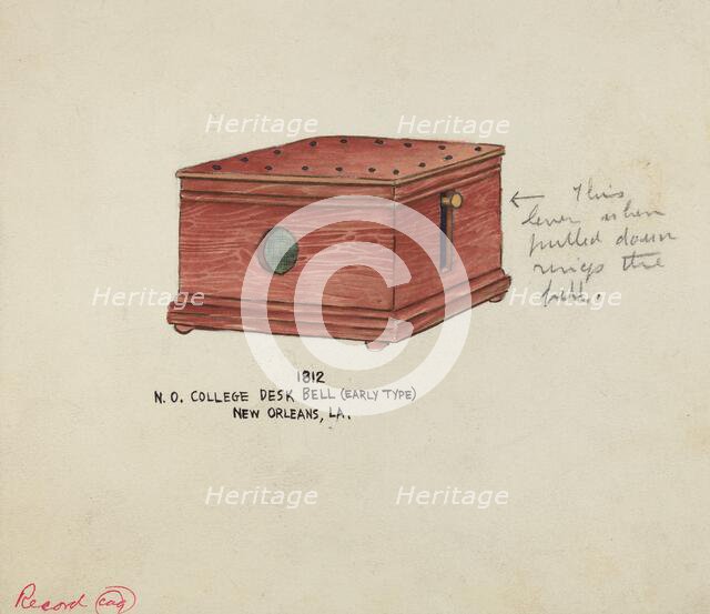 Desk Bell, 1935/1942. Creator: Unknown.