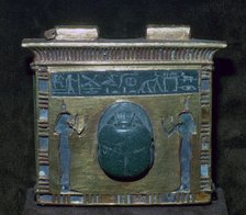 Egyptian gold pectoral with scarab. Artist: Unknown