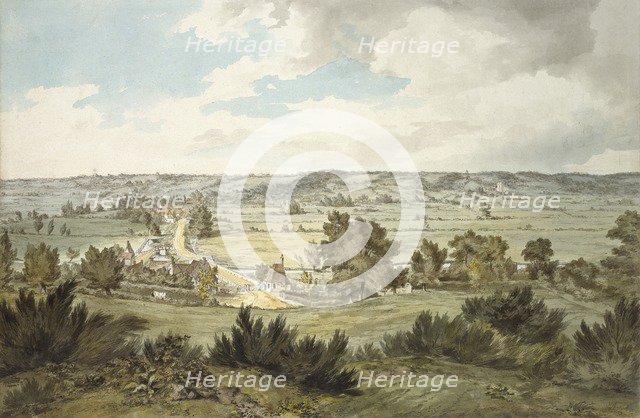 Valley of the Stour with Stratford St Mary seen from near Dedham, c1800. Artist: John Constable.