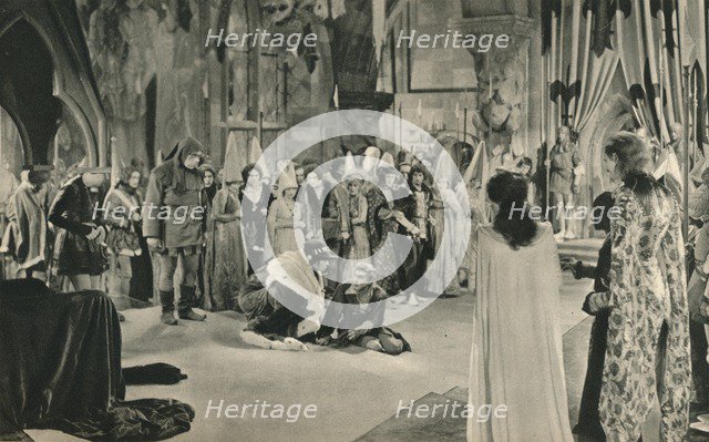 'Villon (John Barrymore) threatened with death by Louis XI', 1927. Artist: Unknown.