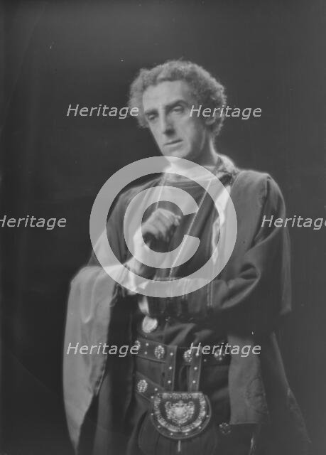 Walter Hampden, in costume, 1919 June 3. Creator: Arnold Genthe.