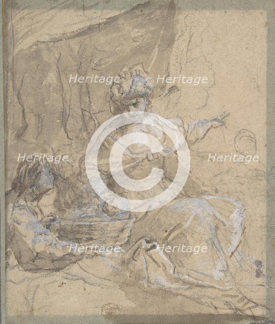 The Finding of Moses, 17th century. Creator: Anon.