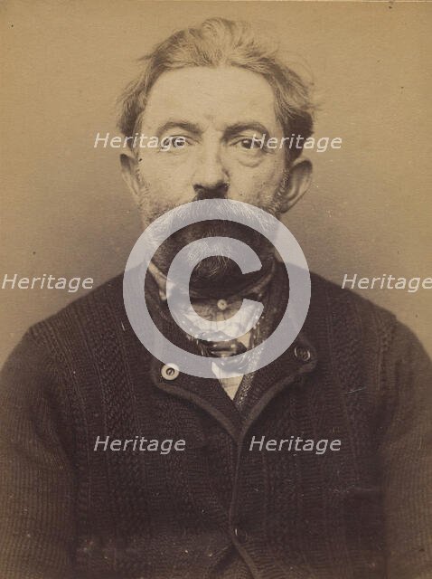 Baben. Hyppolyte, Antoine. 49 ans, né à St Sermain (Aveyron). Serrurier. Anarchiste. 9/3/94., 1894. Creator: Alphonse Bertillon.