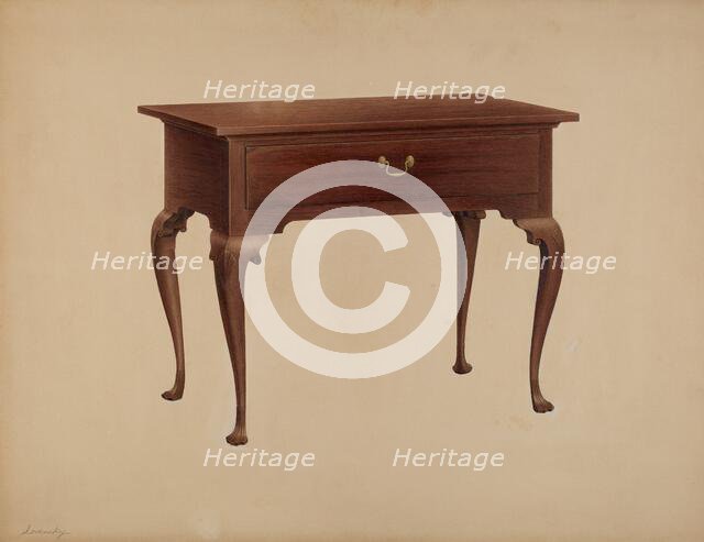 Table, 1940. Creator: Isidore Sovensky.