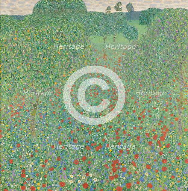 Blooming poppies, 1907. Creator: Gustav Klimt.