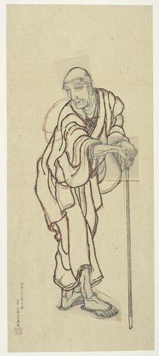 Sketch for a woodblock print, late 18th-early 19th century. Creator: Hokusai.