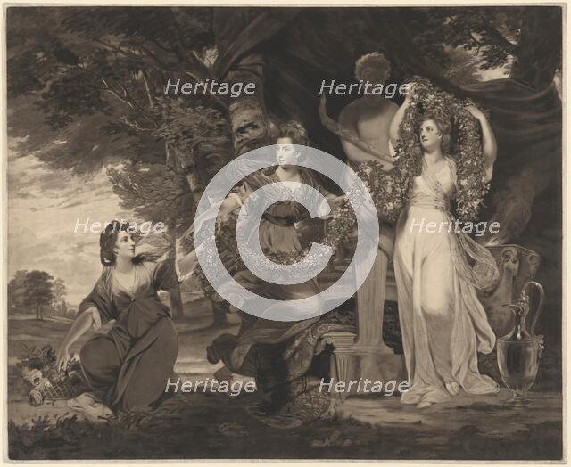 A Sacrifice to Hymen (Three Daughters of Sir William Montgomery), 1776. Creator: Thomas Watson.