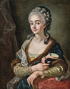 Portrait of Anna Elisabeth Louise of Brandenburg-Schwedt (1738-1820), Princess of Prussia, c1764-65. Creator: Van Loo, Amédée (1719-1795).