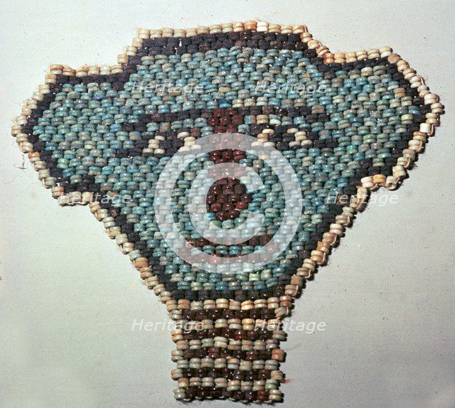 Egyptian beadwork face, 2nd century BC. Artist: Unknown