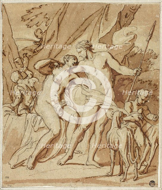 Venus and Adonis, n.d. Creator: Louis Chéron.