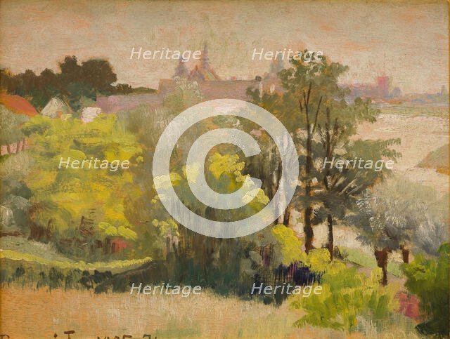 View of Krakow from Zwierzyniec, 1905. Creator: Jacek Malczewski.