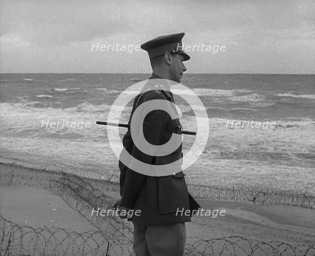 King George VI Looking Out to Sea, 1941. Creator: British Pathe Ltd.