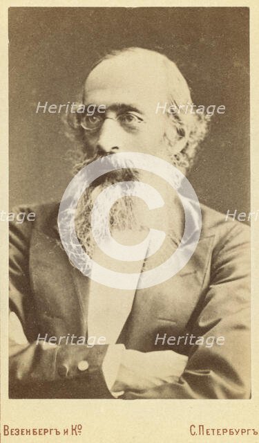 Konstantin Nikolaevich Bestzhev-Riumin, half-length portrait, facing..., between 1880 and 86. Creator: Unknown.