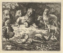 The Rooster Accuses Renard of Murdering his Chicken, 1650-75. Creator: Allart van Everdingen.