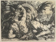 The Dragon Devouring the Companions of Cadmus, 1588. Creator: Hendrik Goltzius.