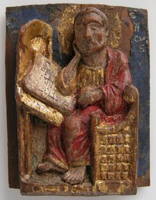 Miniature Relief of Saint Mark at His Writing Table, German, ca. 1200-1225. Creator: Unknown.