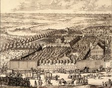 German Quarter (Nemetskaya sloboda) in Moscow (left part), 1705. Artist: Schoonebeek (Schoonebeck), Adriaan (1661-1705)