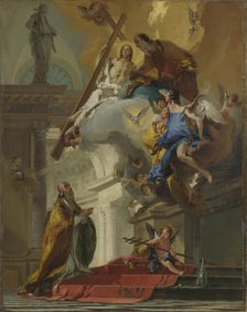 A Vision of the Trinity appearing to Pope Saint Clement, ca 1735-1739. Creator: Tiepolo, Giambattista (1696-1770).