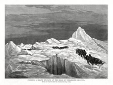 'Crossing a Heavy Ice-Pack at the Head of Wellington Channel', 1877. Artist: Unknown