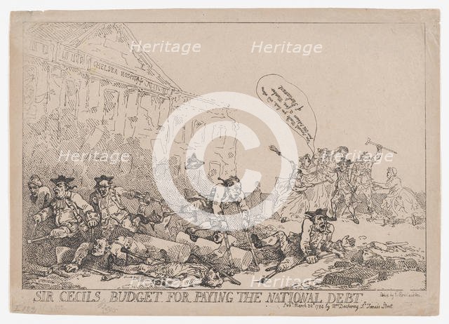 Sir Cecil's Budget For Paying The National Debt , March 30, 1784., March 30, 1784. Creator: Thomas Rowlandson.