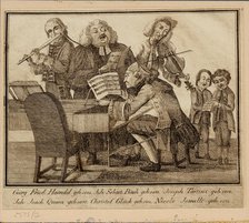 Georg Friedrich Haendel, Johann Sebastian Bach, Giuseppe Tartini, Johann Joachim Quantz, Christoph W Artist: Anonymous  