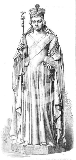 Statue of The Queen at Canterbury Cathedral, 1869. Creator: Unknown.