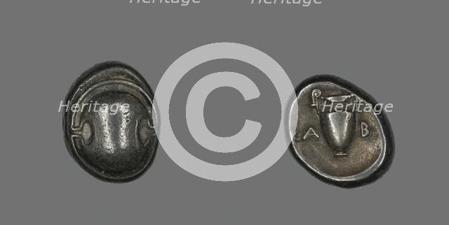 Drachm (Coin) Depicting a Shield, 5th-4th century BCE. Creator: Unknown.