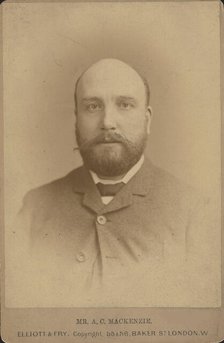 Portrait of the composer and conductor Sir Alexander Campbell Mackenzie (1847-1935), 1886. Creator: Photo studio Elliott & Fry, London  .