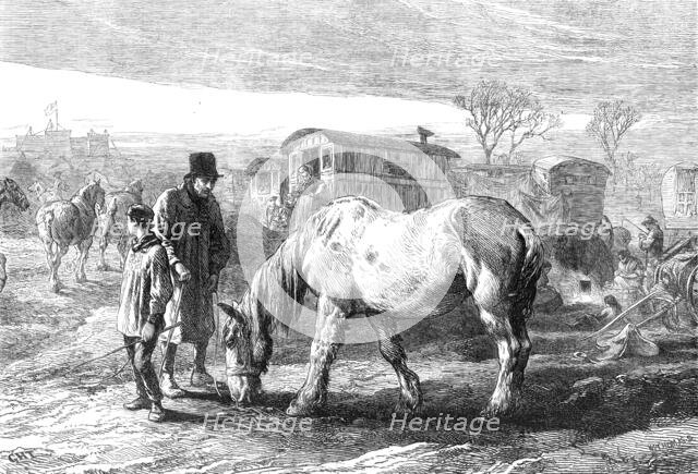 "The Last Lot", by G. H. Thomas, general exhibition of water-colour drawings, Dudley Gallery, 1868.  Creator: W Thomas.