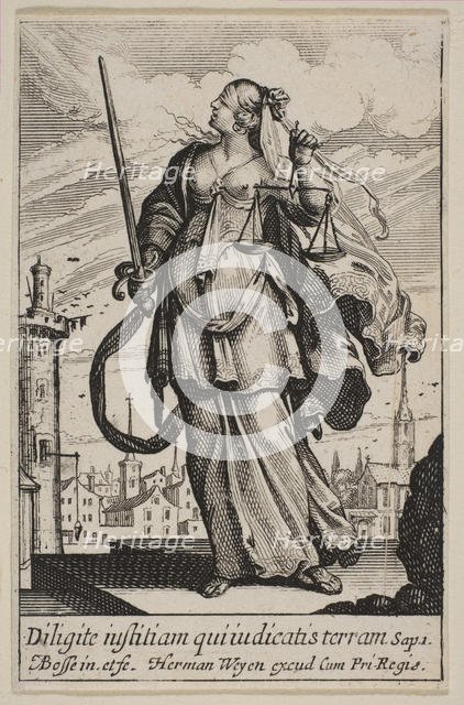 Justice, 1636. Creator: Abraham Bosse.