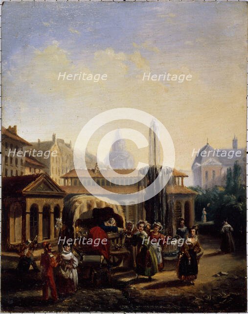 Saint-Martin market, around 1835. Creator: Jean Baptiste Lecoeur.