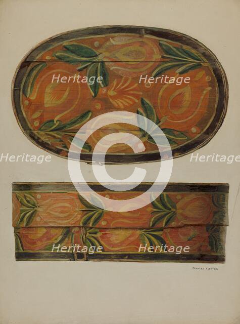 Pa. German Cap Box, c. 1937. Creator: Frances Lichten.
