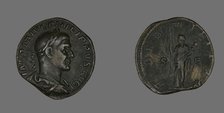 Coin Portraying Philip the Arab, 244-249. Creator: Unknown.