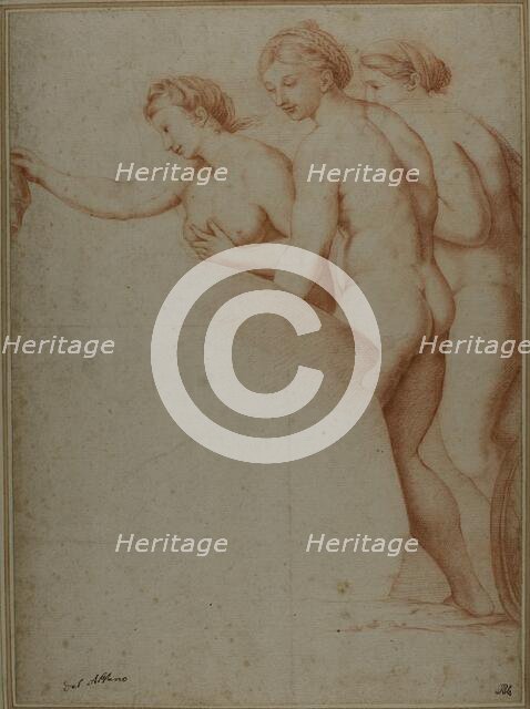 Three Nude Women, n.d. Creator: After Raffaello Sanzio, called Raphael  Italian, 1483-1556.