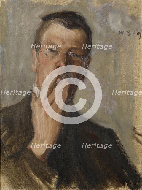 Portrait of the Artist Ali Munsterhjelm, 1907. Creator: Vilho Sjöström.