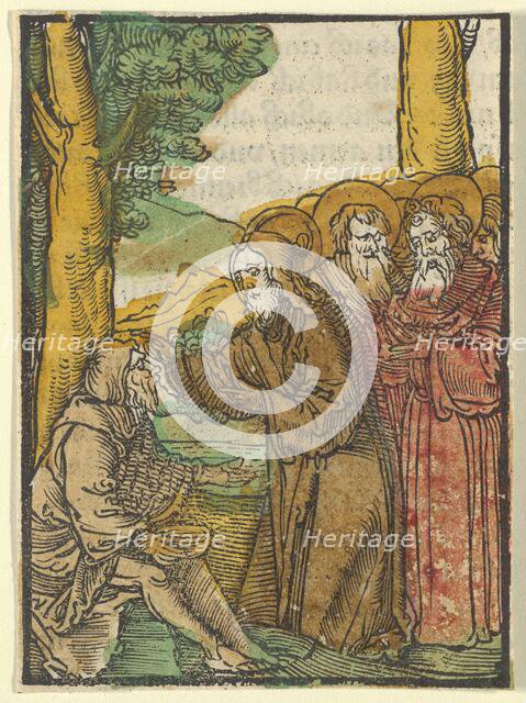 Christ Healing the Blind, from Das Plenarium, 1517. Creator: Hans Schäufelein the Elder.