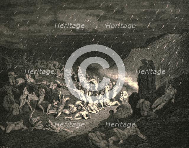 'Unceasing was the play of wretched hands', c1890. Creator: Gustave Doré.